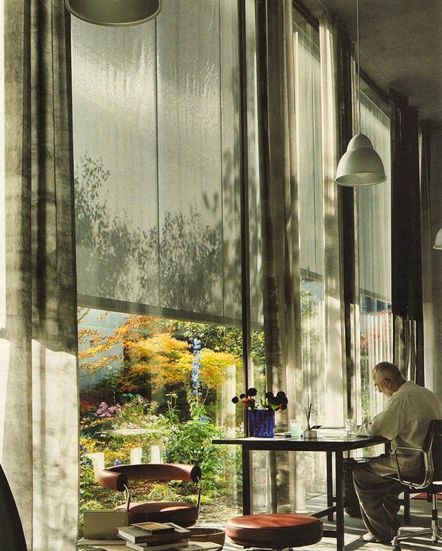Architect Peter Zumthor in his home