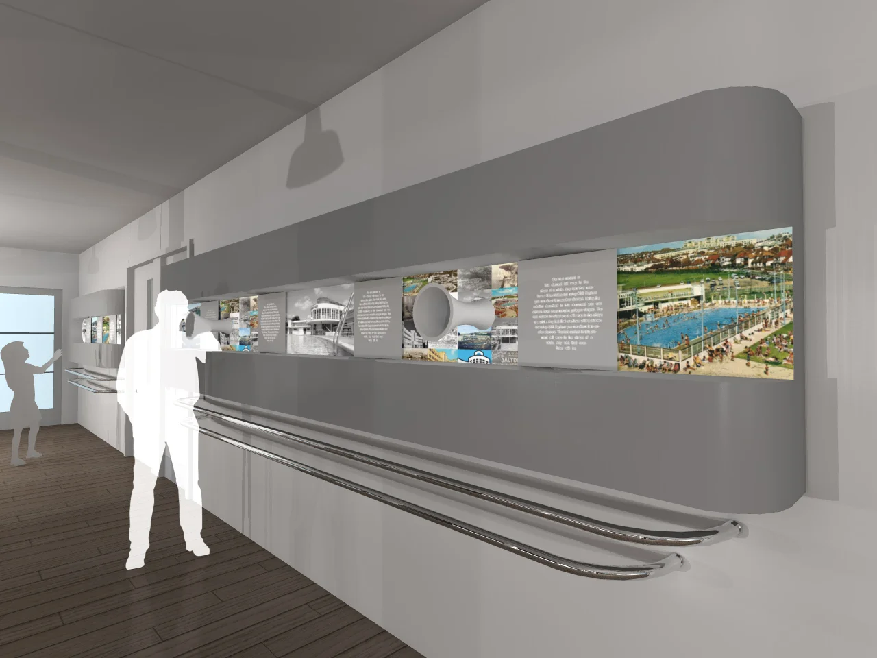 The restored lido building will feature interactive heritage interpretation panels, so that future generations can learn about: the lido movement, modernist architecture in the UK, and Saltdean's role in the heyday of the seaside holiday.