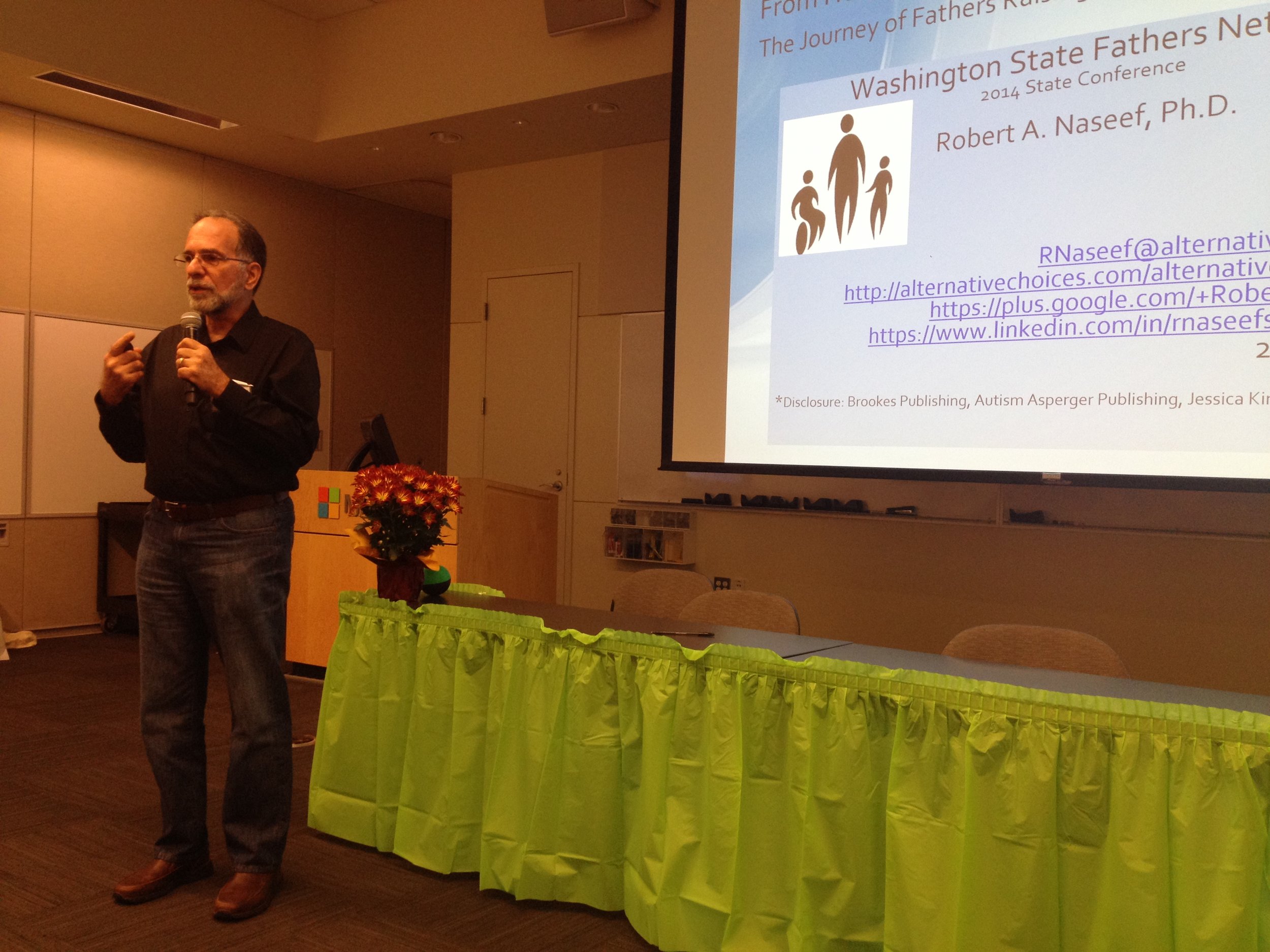  2014, Washington State Fathers Network keynote. 