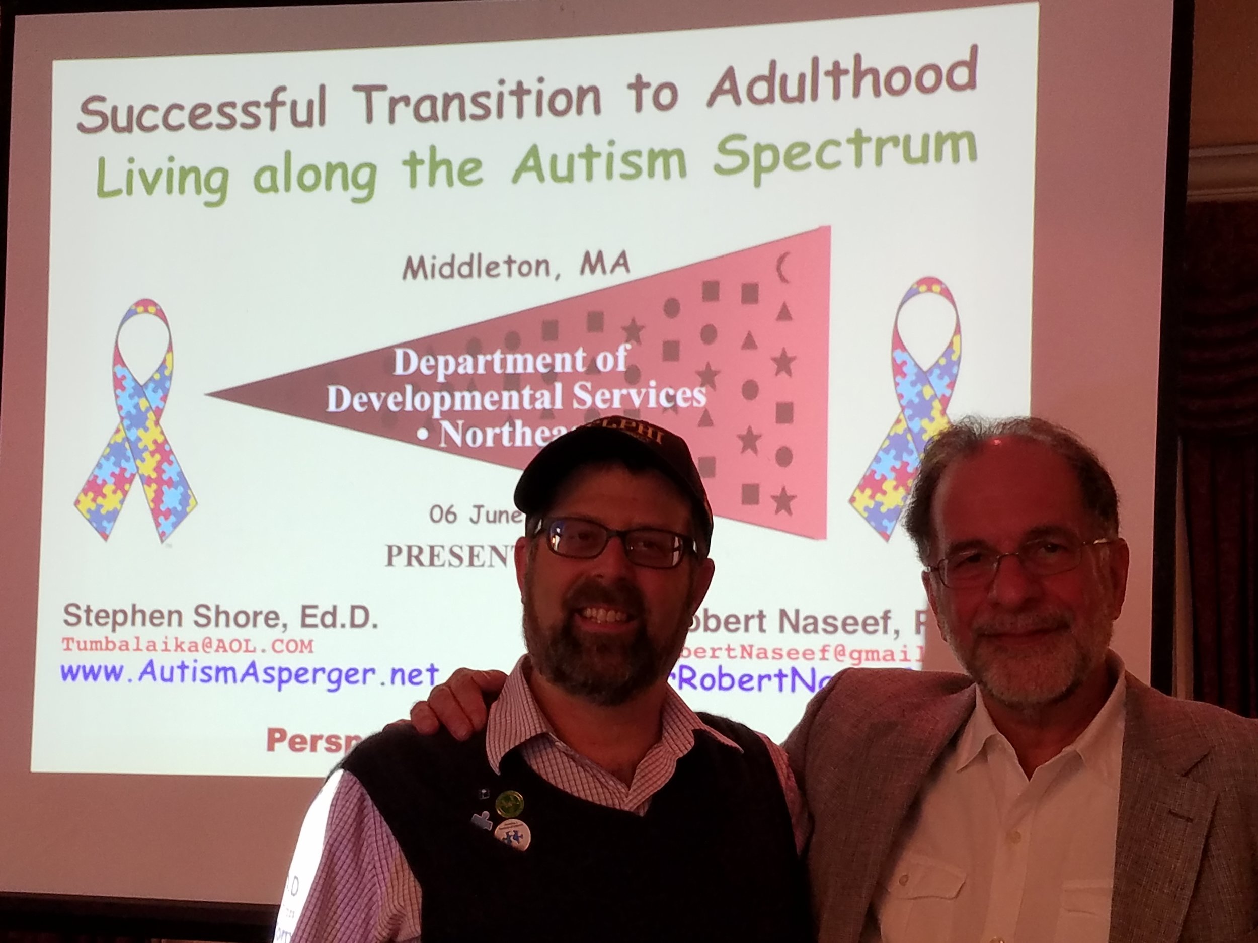  2013, Living Along the Autism Spectrum co-presentation with Stephen Shore. 