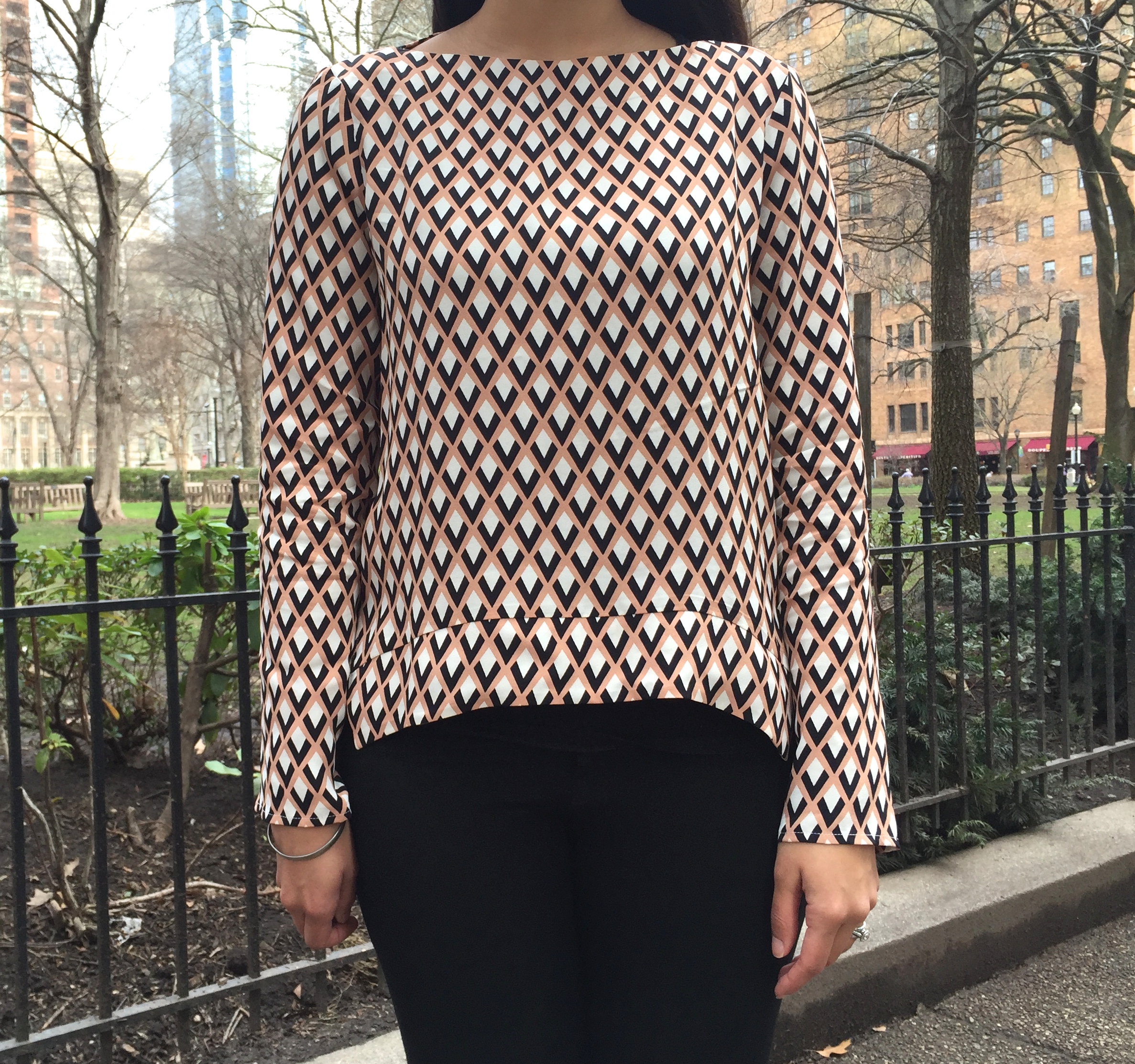 geometric print shirt zara