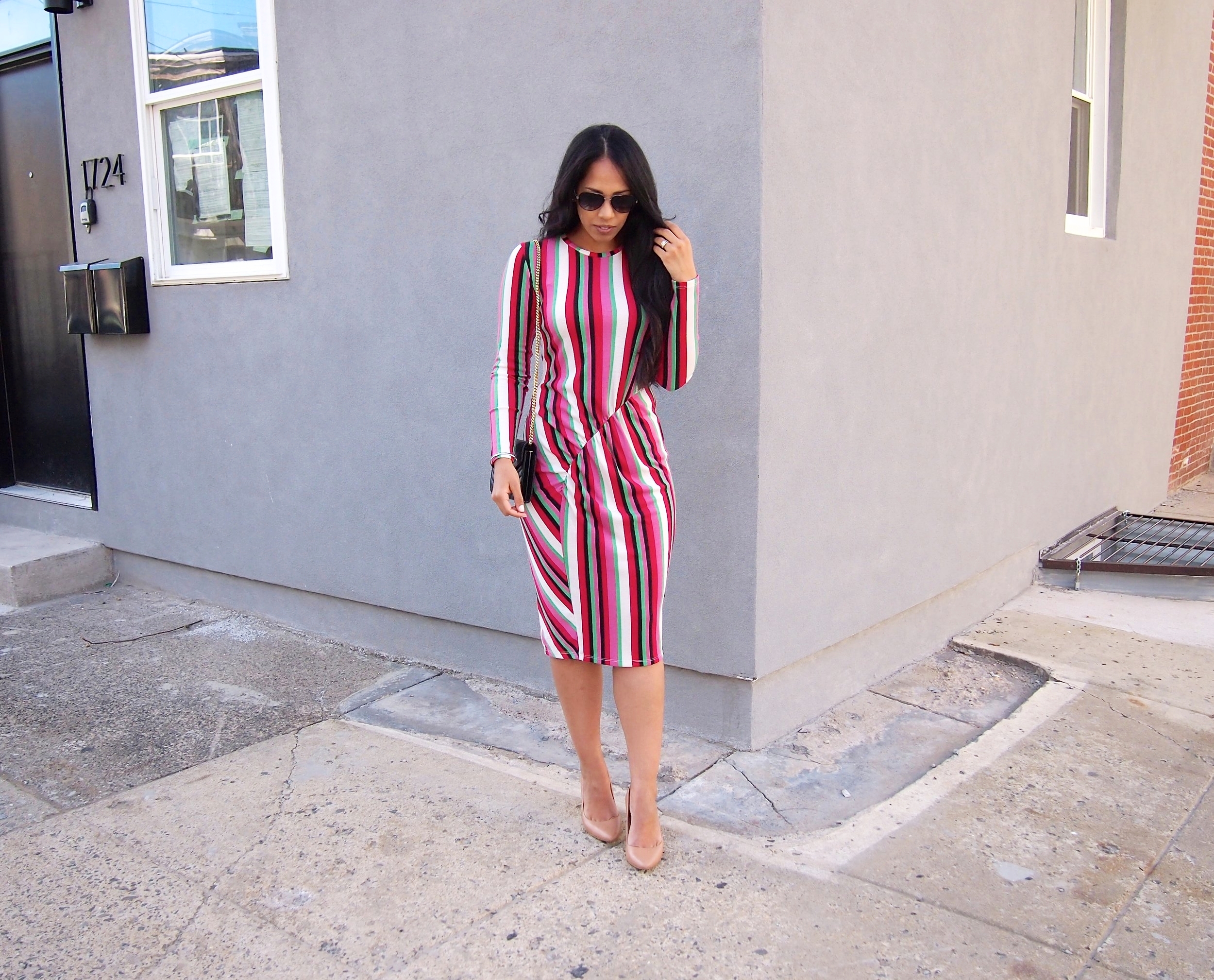 zara multicolored striped dress