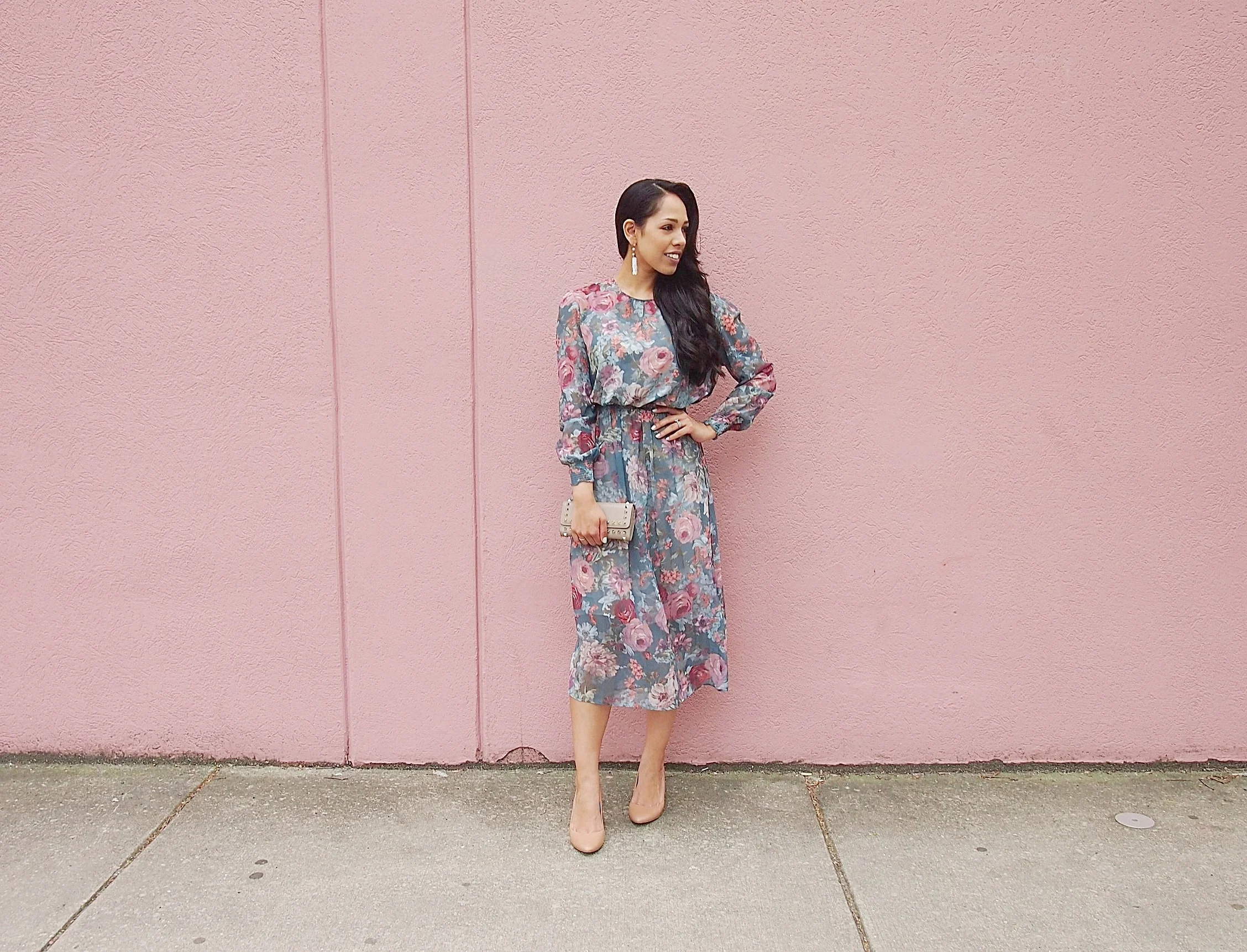 spring floral midi dresses