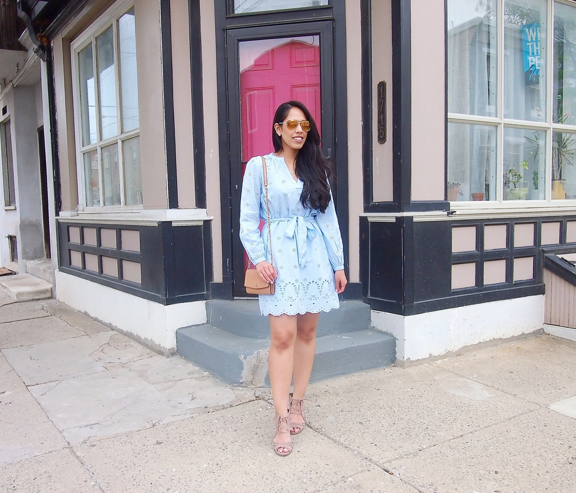 h and m light blue dress