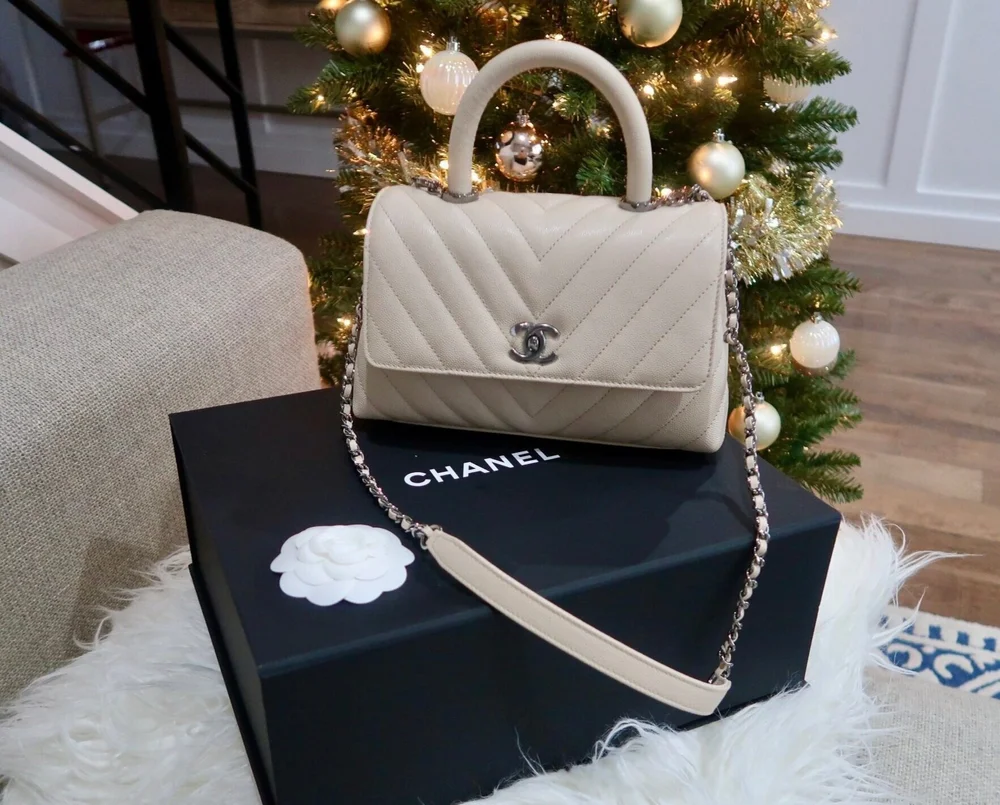 Review Of Chanel Flap Bag With Top Handle Coco Handle Bag My Golden Beauty