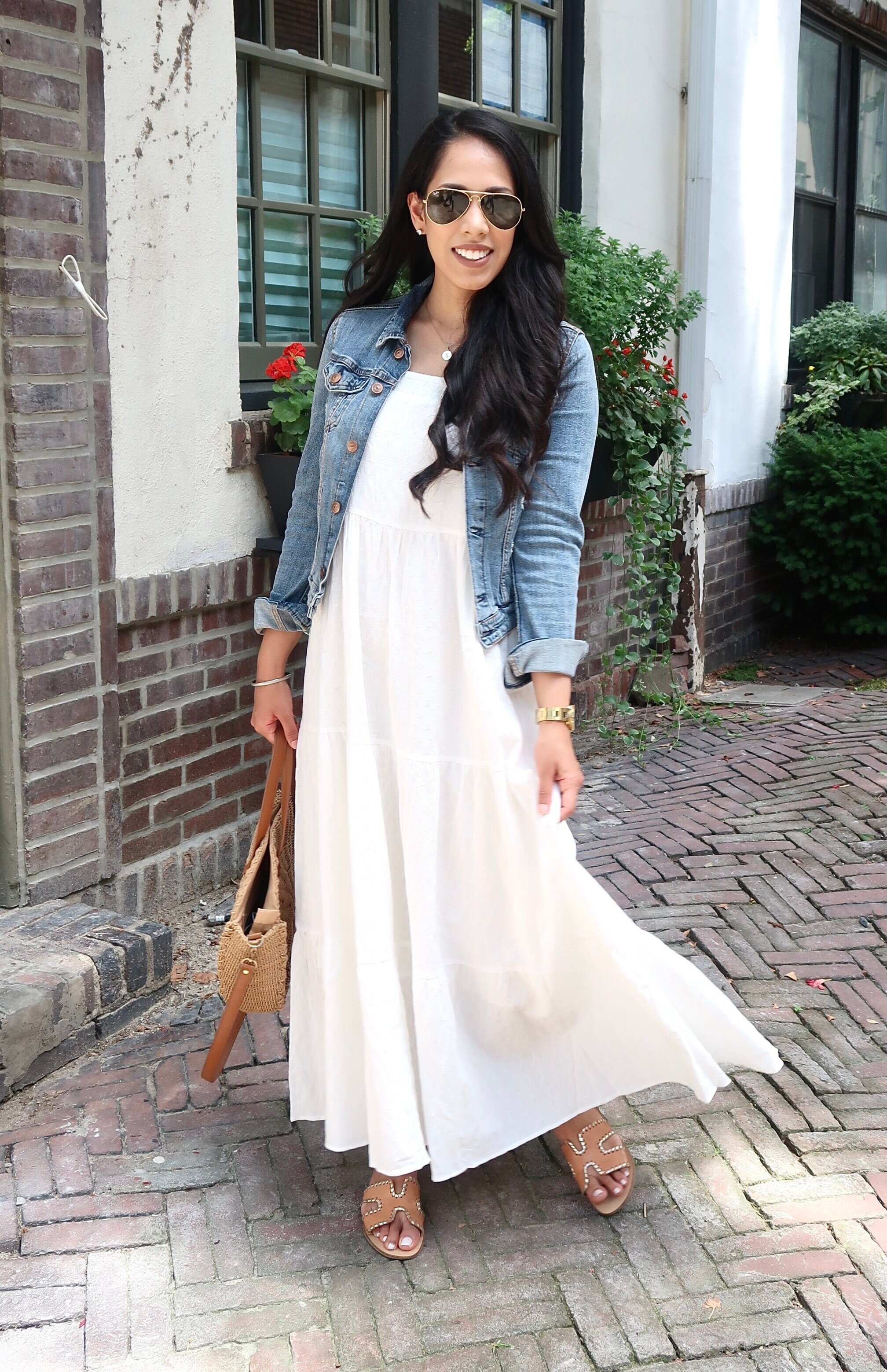 white maxi dress