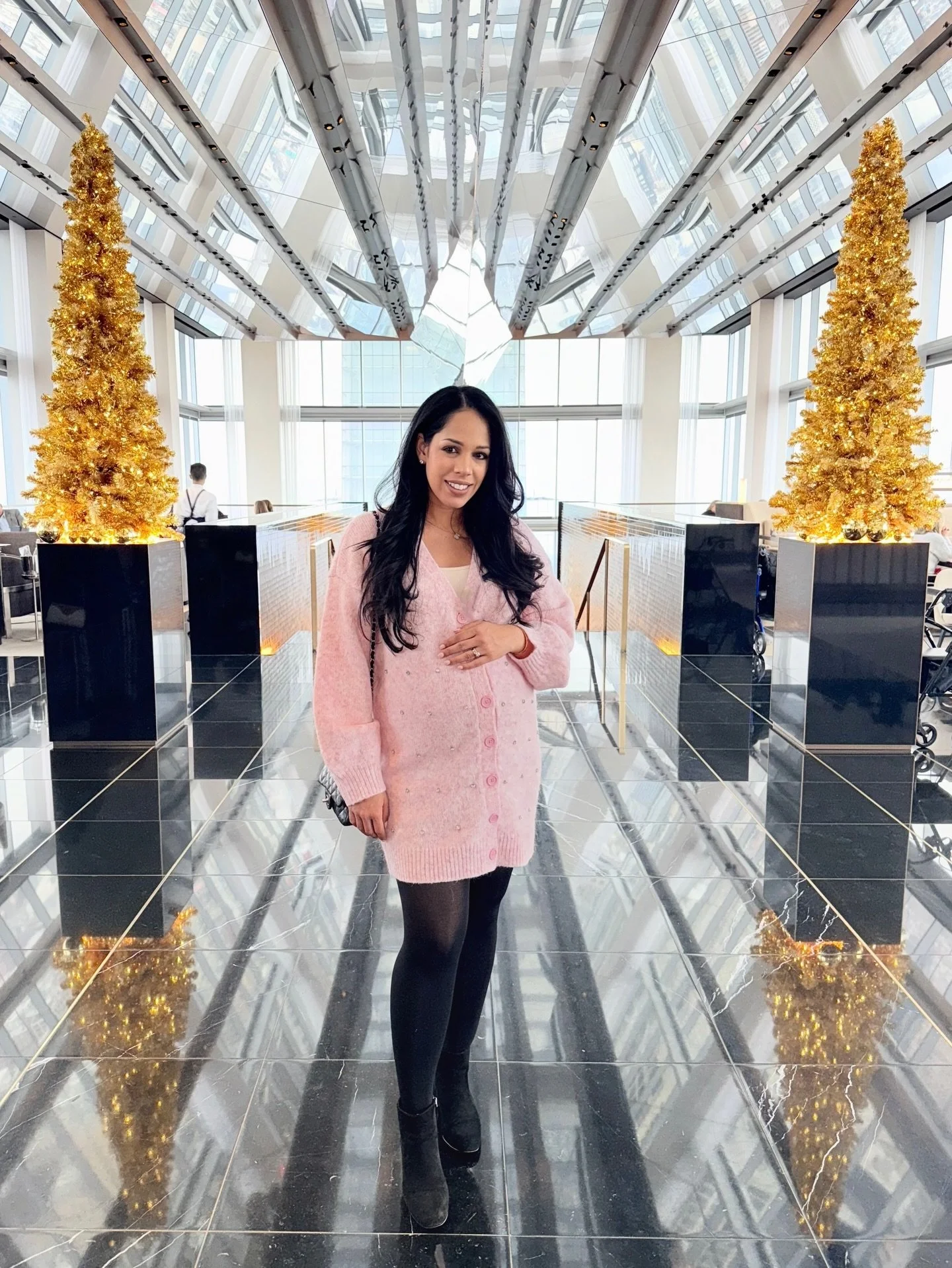 The final chapter of my 30s begins✨Here&rsquo;s to another year of growth, laughter, and living beautifully! #birthday #birthdaygirl 

revolve dress, holiday sweater dress
pink dress, style the bump, bump style, holiday party wear, holiday style, bir