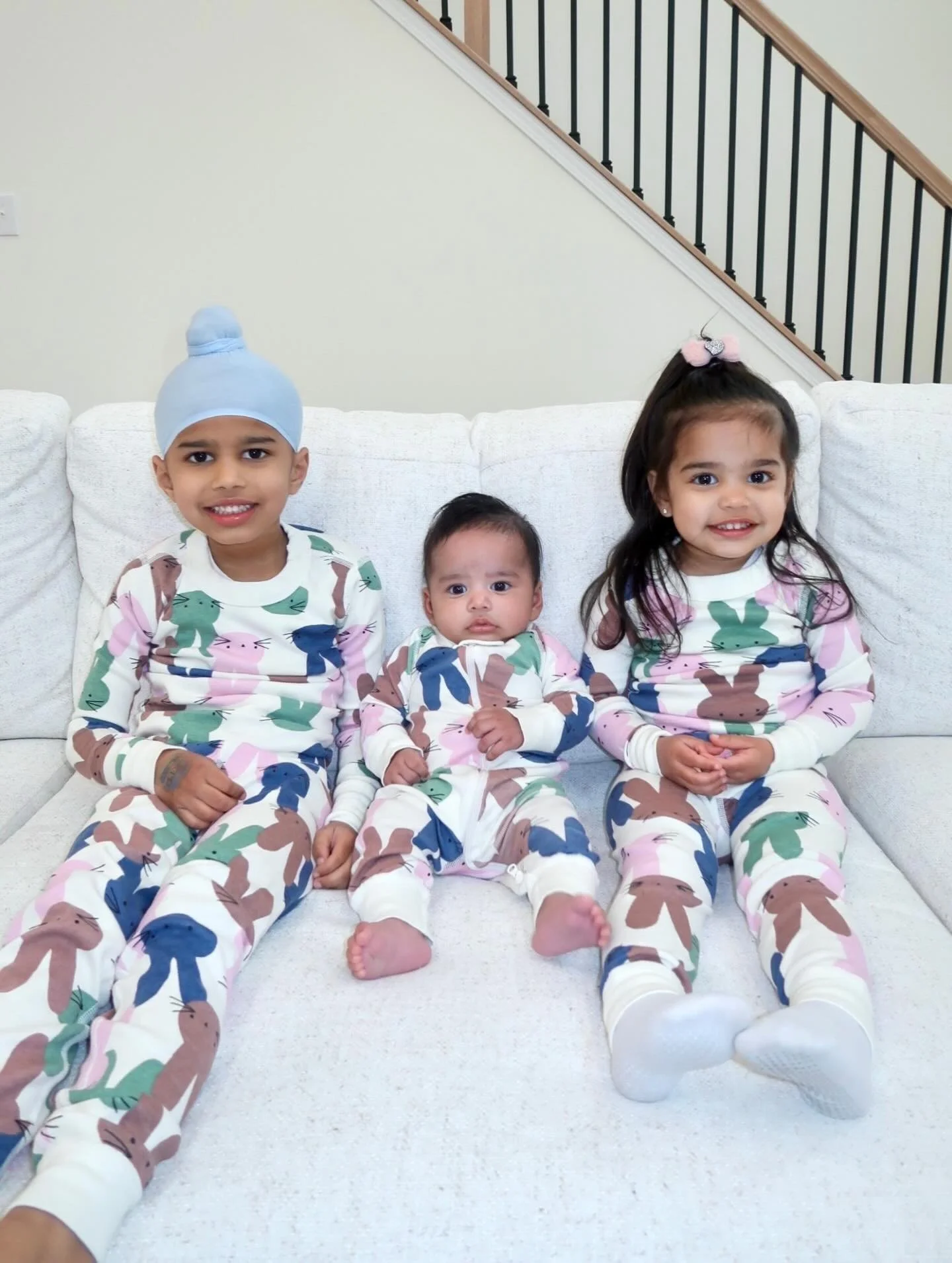 Three little bunnies🐰#easter 

Comment SHOP below to receive a DM with the link to this post on my LTK ⬇ https://liketk.it/64qsw #ltksalealert #ltkkids #ltkbaby

kids clothing, baby clothing, kids matching outfits, easter 2026, easter pajamas, easte