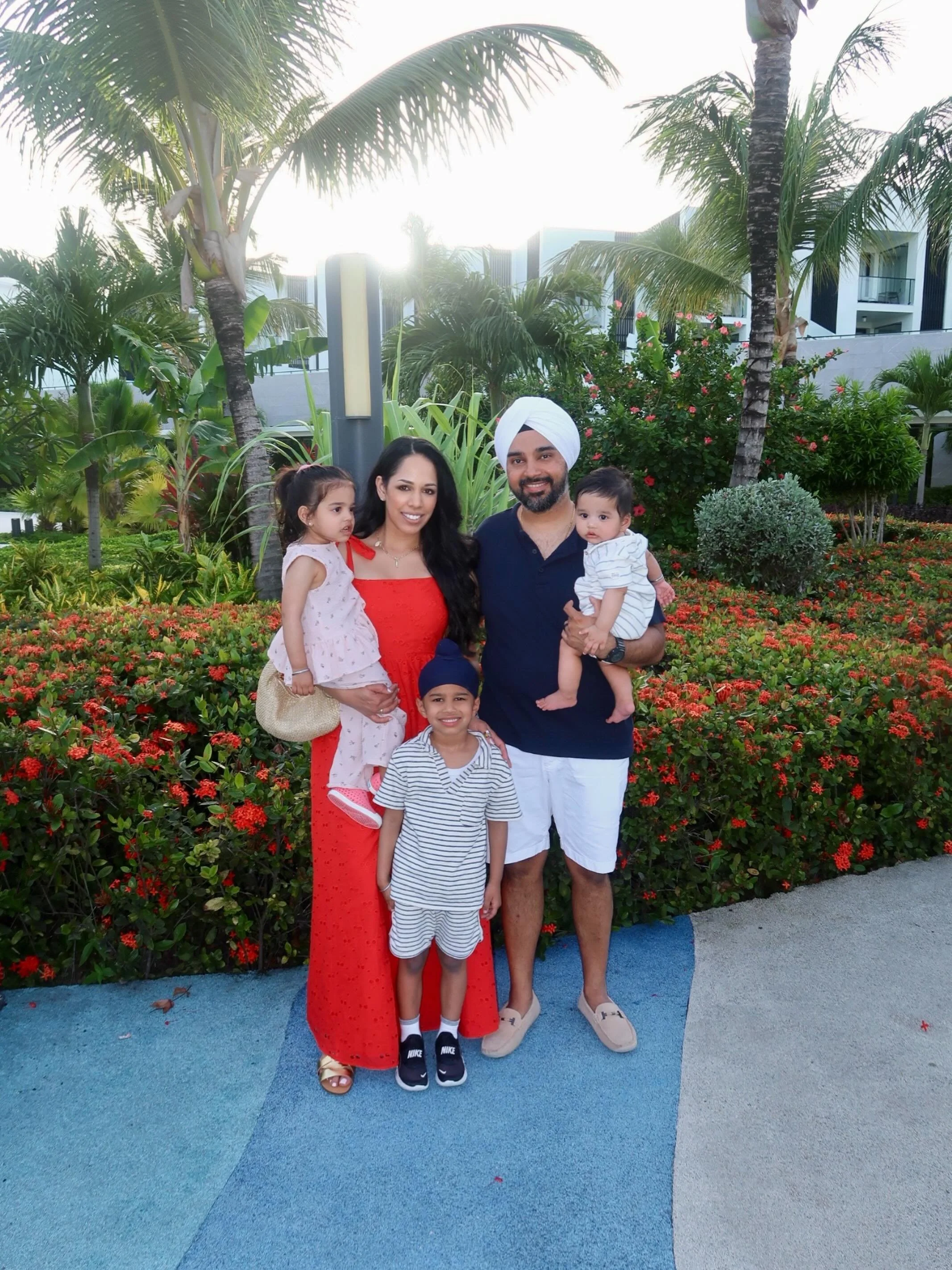 We packed the chaos and took it on vacation.. first vacation as a family of five ❤️#familyvacay #vacationmode 

vacation mode, vacation time, party of 5, family vacation, resort wear, resort style, vacation family outfits, family vacation, punjabi fa