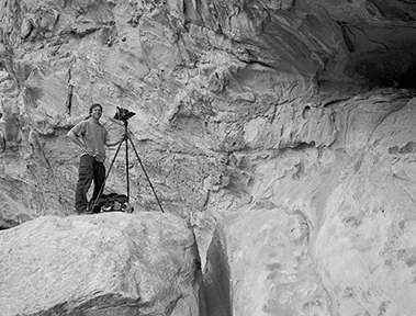 Michael photographing in the canyons