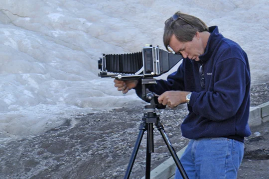 Michael photographing in Yellowstone