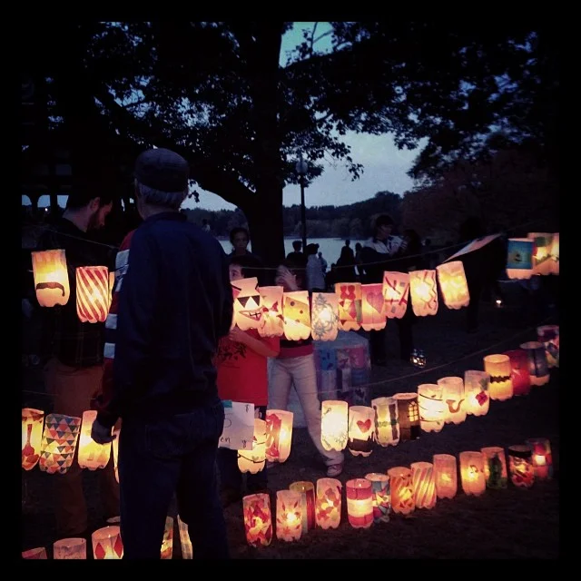 The lanterns at Jamaica Pond