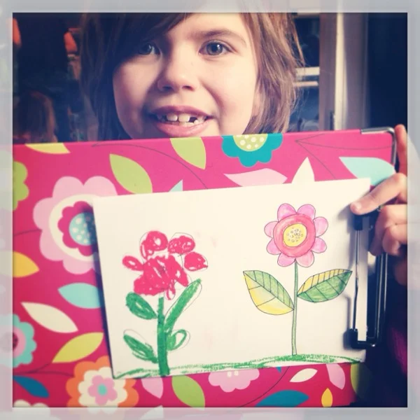My flower next to her copy. 