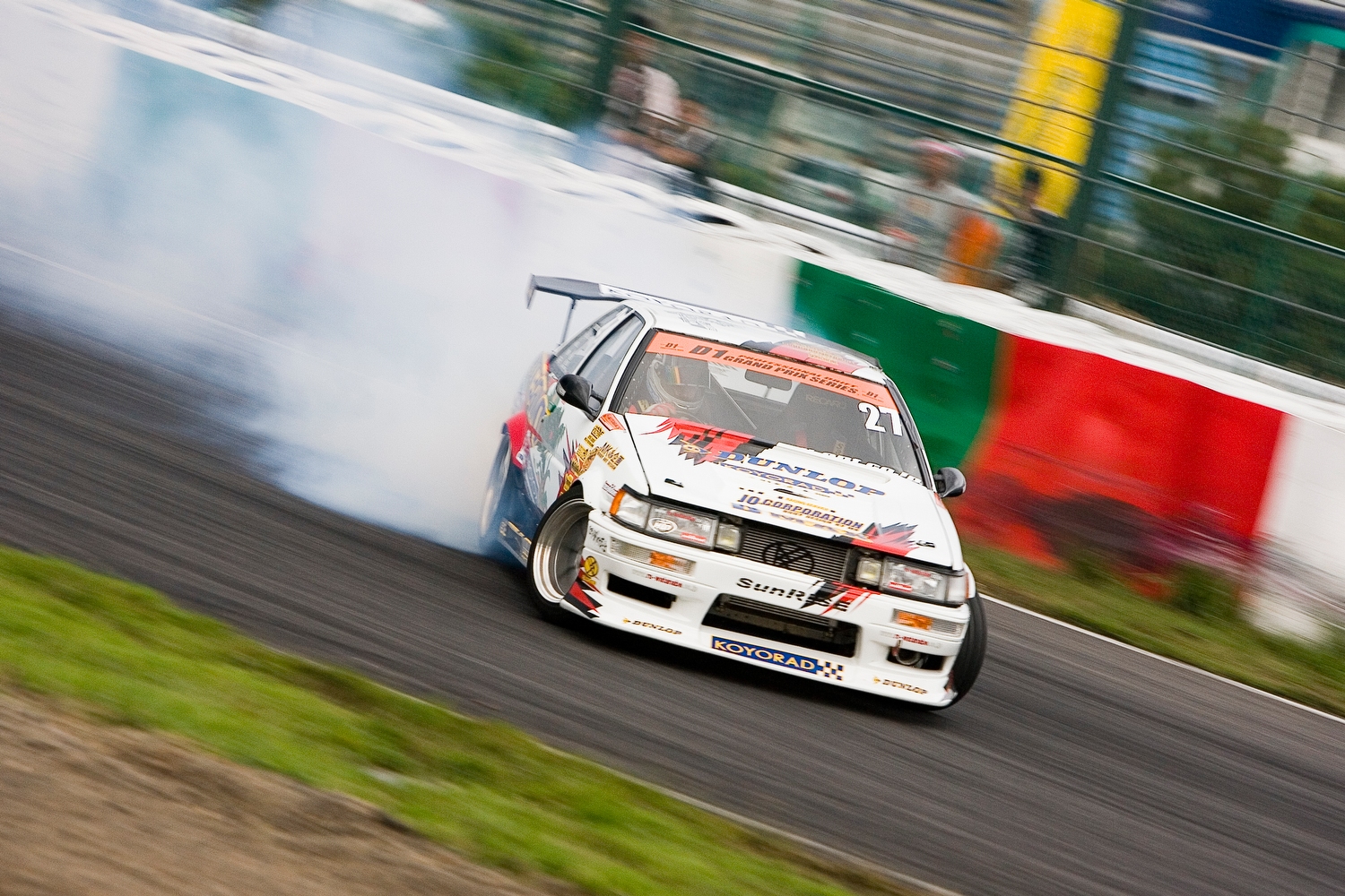 Hibino's SunRise AE86 during D1GP at Suzuka Circuit in Mie Prefecture, Japan.