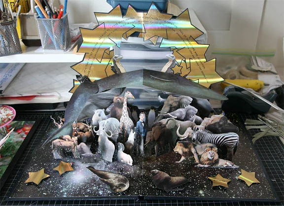 Model of a Bar Mitzvah Invitation in collaboration with Ellen Weldon Studio, NYC.