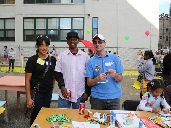 Whispers, Josh and Colette at the Pearl Street Block Party. Asian Arts Initiative’s Social Practice Lab is made possible with dedicated support from the Nathan Cummings Foundation ( www.nathancummings.org ) and ArtPlace ( www.artplaceamerica.org ).