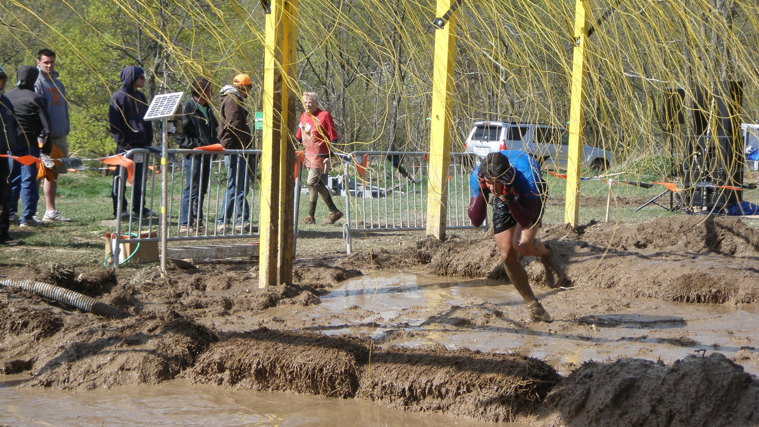  Electroshock Therapy, final obstacle before the finish line. I did get zapped on this one. Not the face!​ 