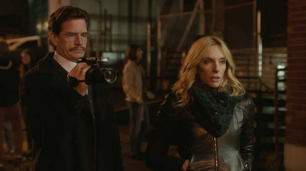 Thomas Hayden Church and Toni Collette in Lucky Them .
