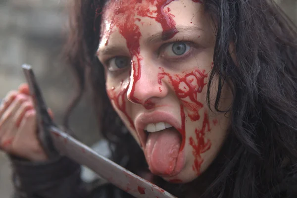 What's in a name? Twinnie Lee Moore (!) as Crazy Mary (!!) in Ironclad: Battle for Blood.