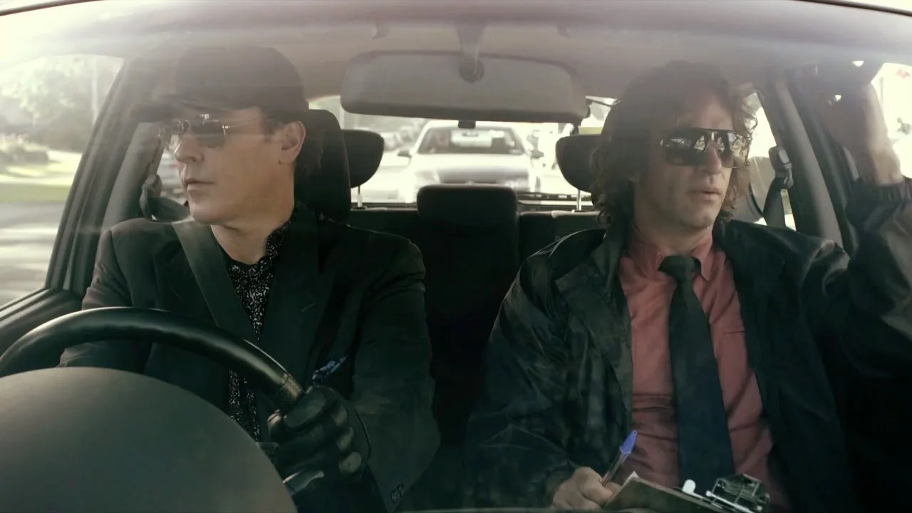 John Cusack and Thomas Jane are both slumming in the low-budget chase flick Drive Hard .