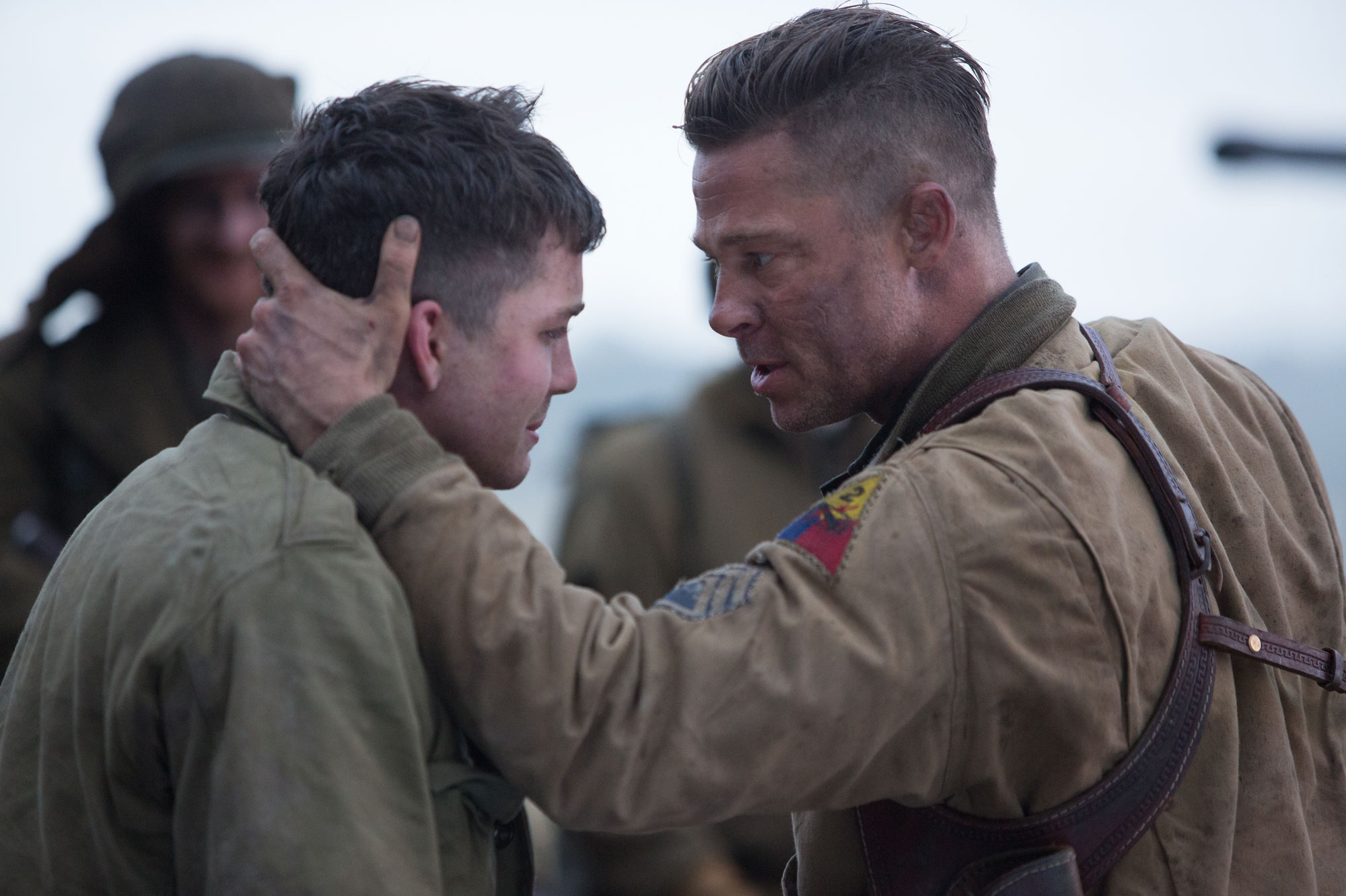  Logan Lerman is a green member of Brad Pitt's tank crew in David Ayer's  FURY . 