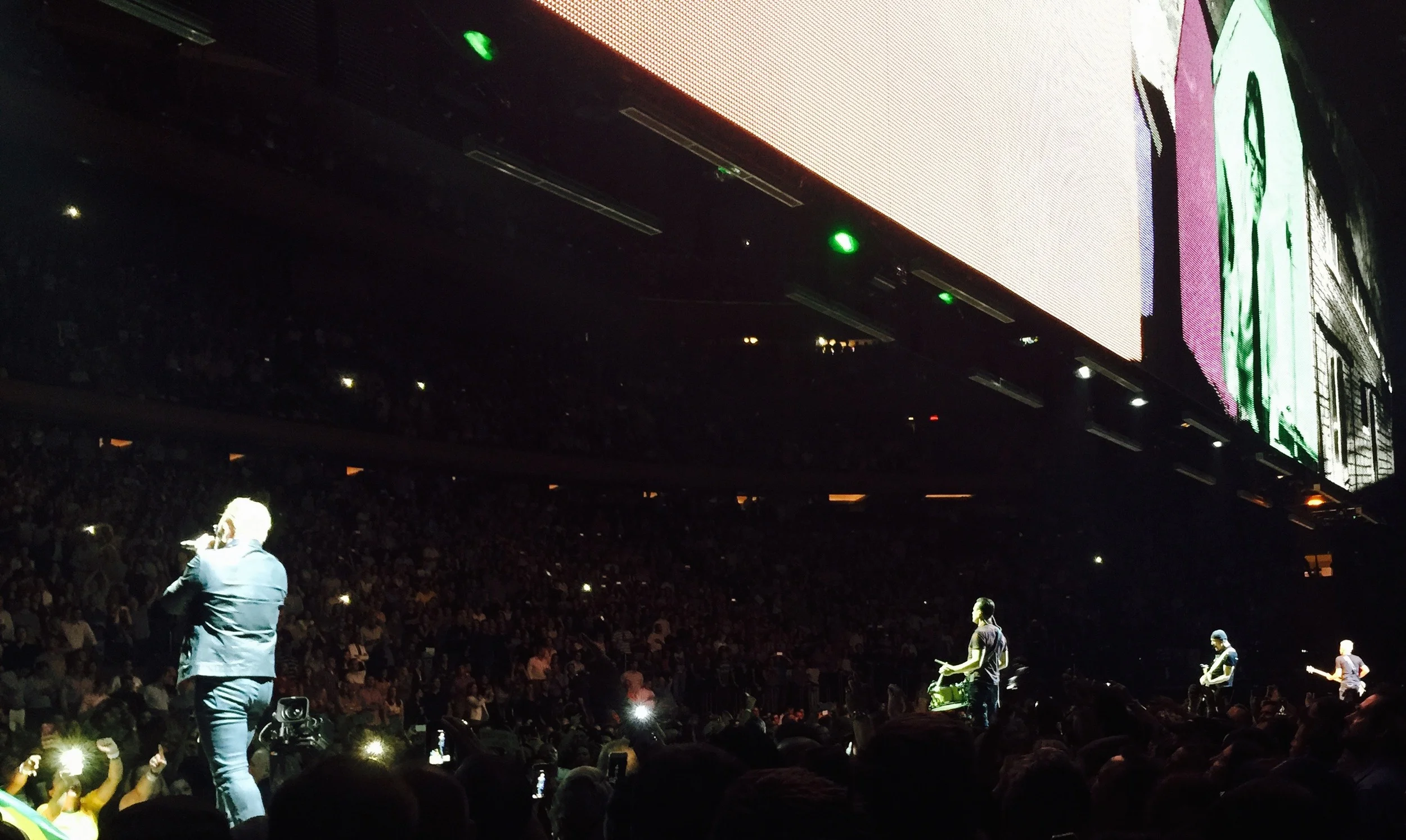 Bono, Larry Mullen, Jr., The Edge, and Adam Clayton perform "Sunday Bloody Sunday."