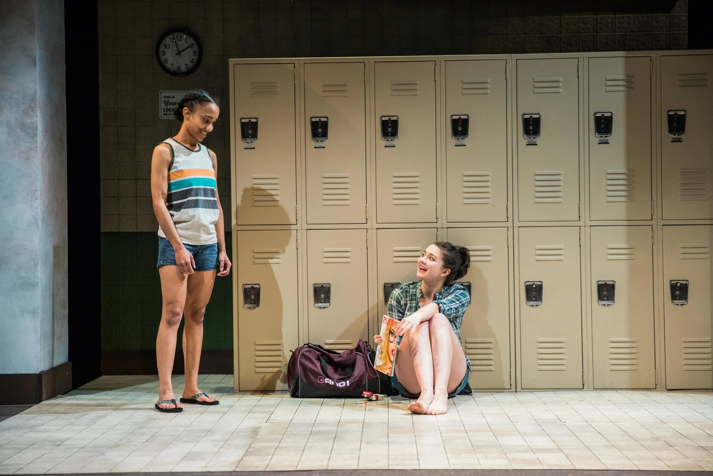 Yakima Rich and Emily Whitford in Ruby Rae Spiegel's play Dry Land. (Forum Theatre)