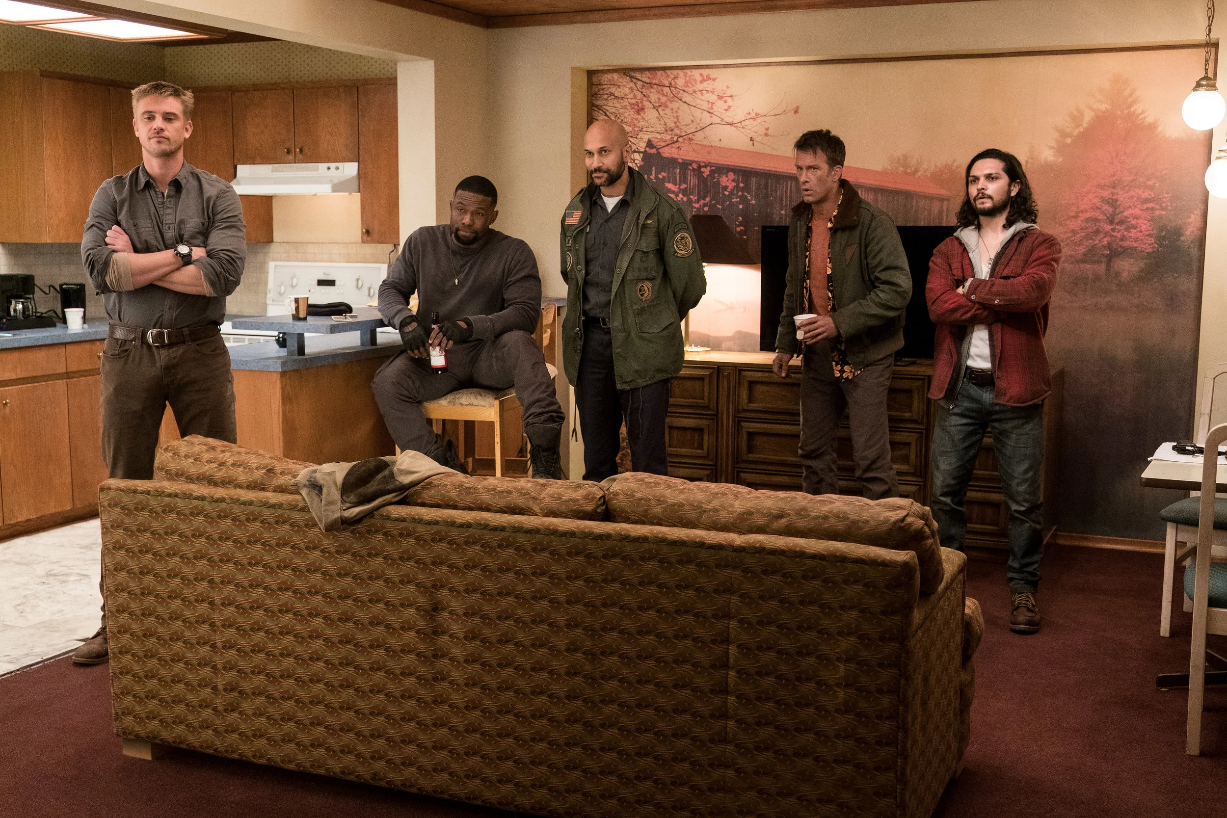 Boyd Holbrook, Trevante Rhodes, Keegan Michael-Key, Thomas Jane and Augusto Aguiliera. (Fox)