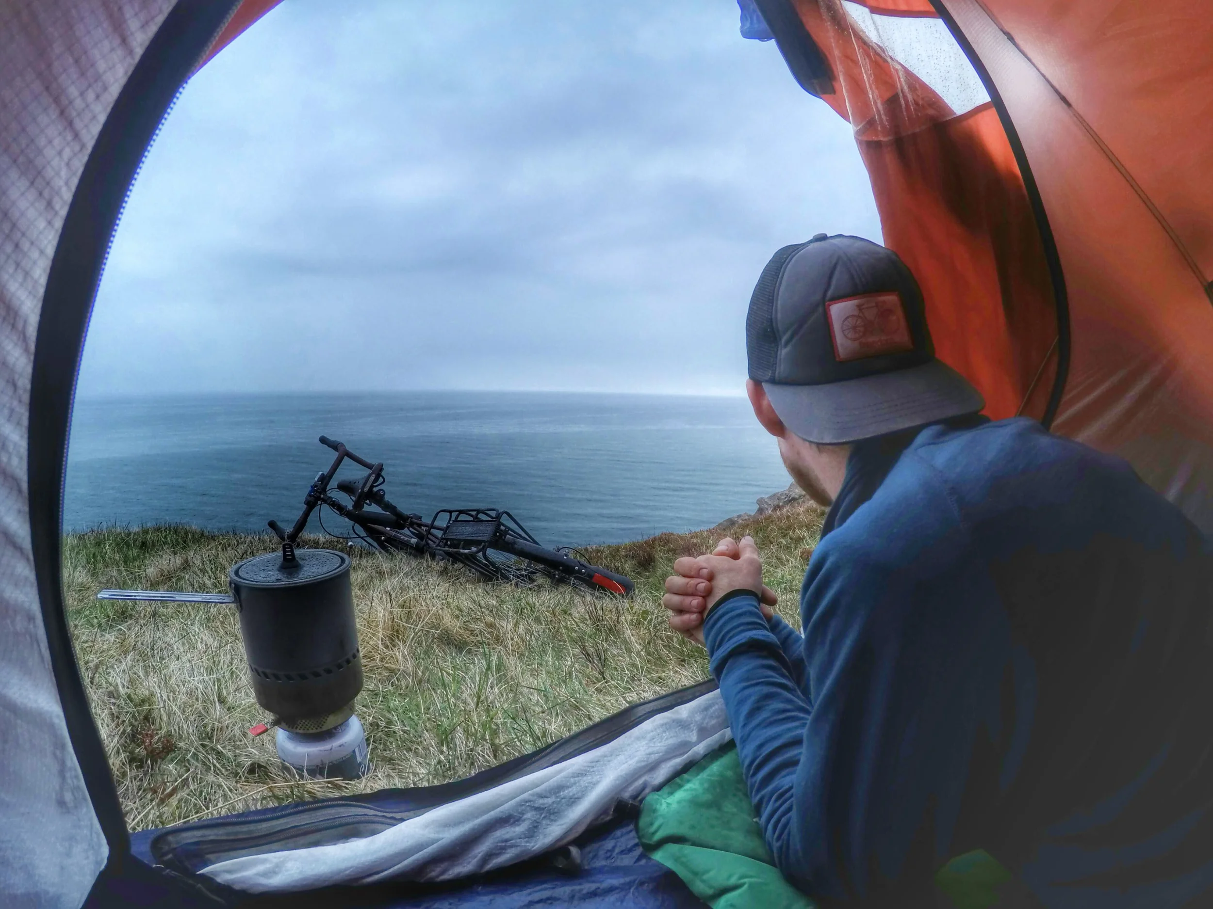 A mere 33 kilometers straight north from my tent here along that North Atlantic water sits the watery boundary of the Arctic Circle. If you were to travel straight north from this spot, you would just clip the northeastern coastline of Greenland, but other than that, it is essentially water from here to the North Pole. Me being a Geography major and Cartographer, I thought staring at the Arctic Circle from my tent was pretty darn cool.