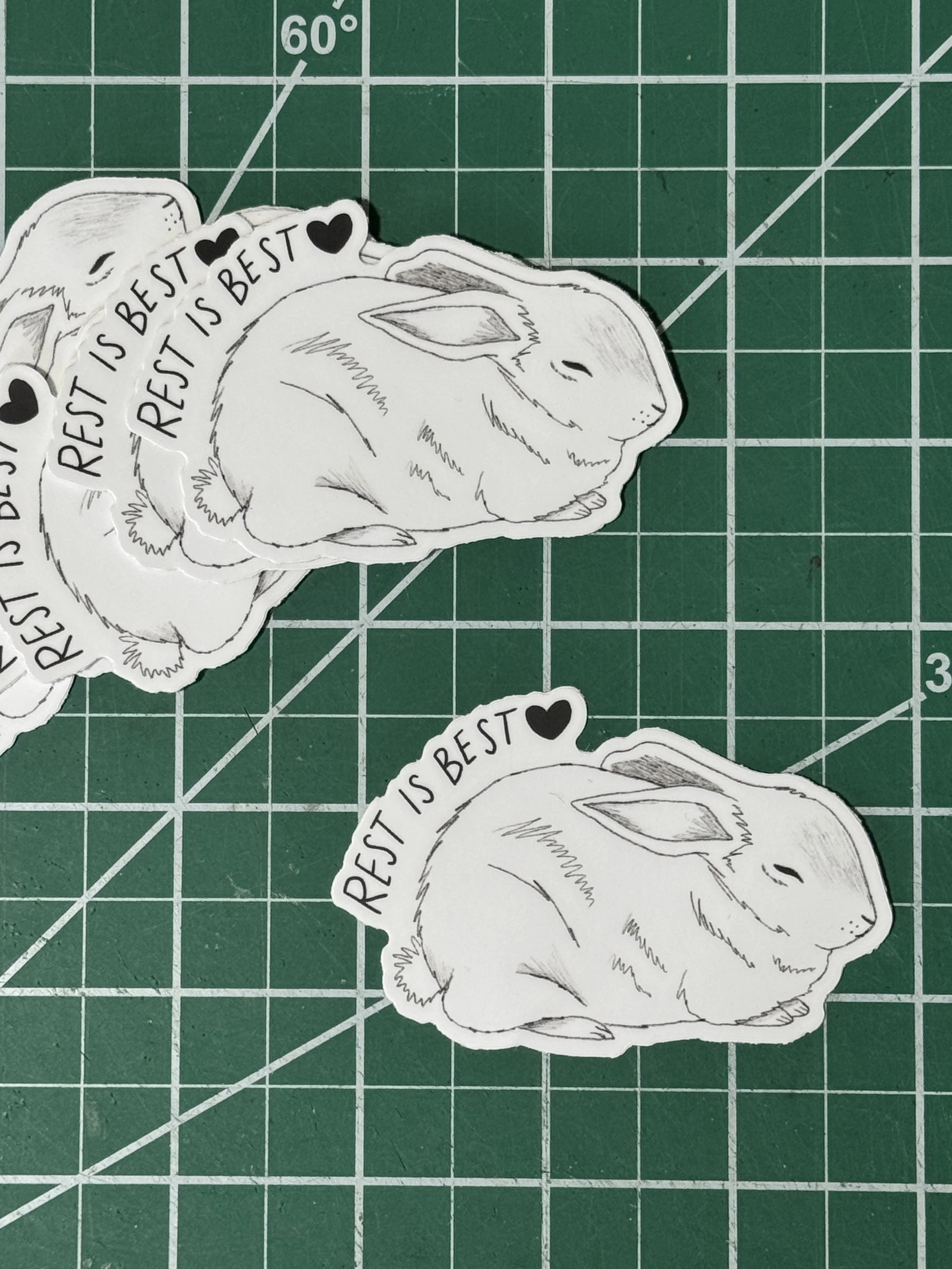 Rest Rabbit Sticker