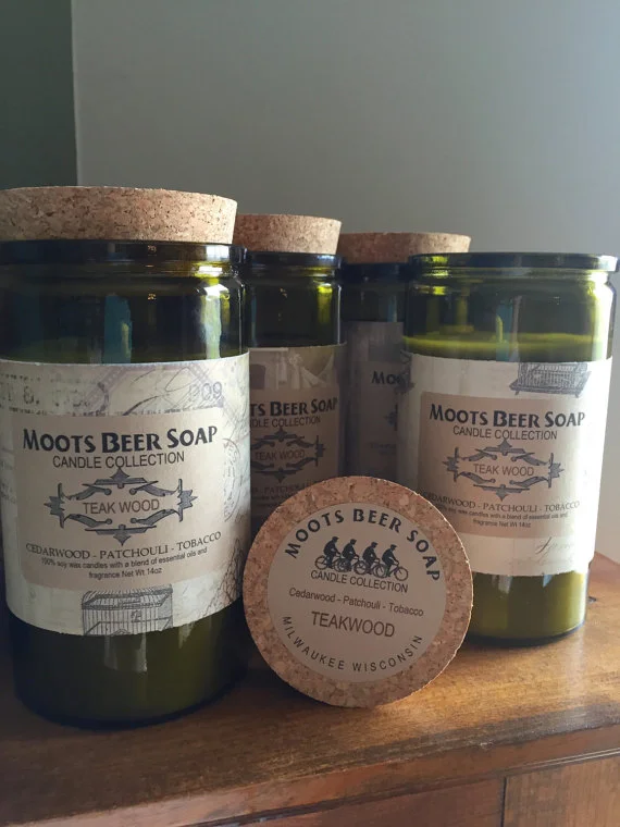 Moots Beer Soap Candle Collection Teakwood candle, $24.