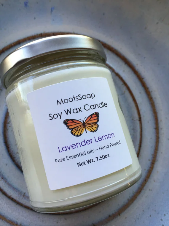 Lavender Lemon Soy Wax Candle, $15.