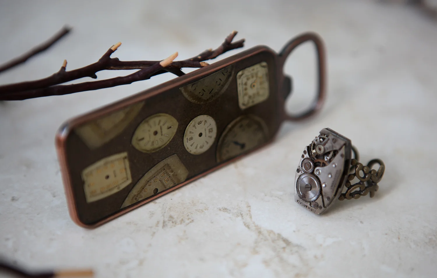 Bottle opener, 45$ . Ring, $55.
