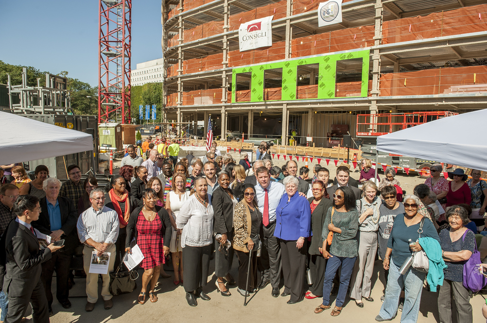 Mayor Walsh joined us for a topping off event at Mosaic earlier this year. 