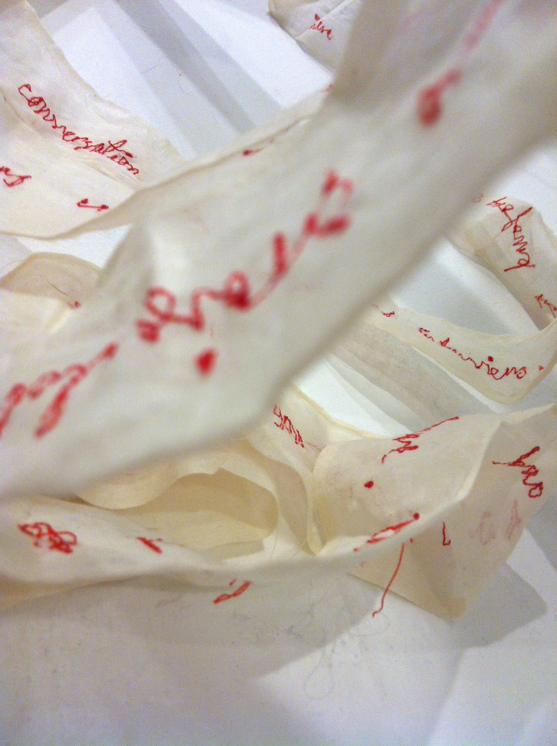 Schizophrenic skirt detail; Claire Blackburn