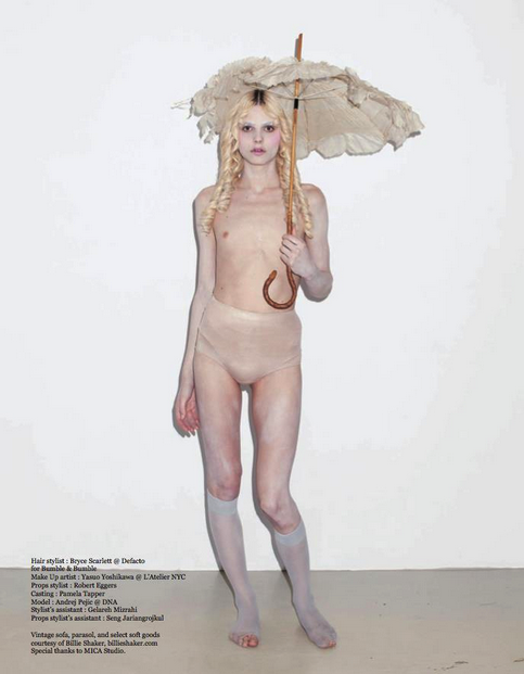 The WIld Magazine. Set Design & Props Stylist. Photographer, Charlie Engman. Model, Andrej Pejic. Stylist, Guillaume Boulez. 