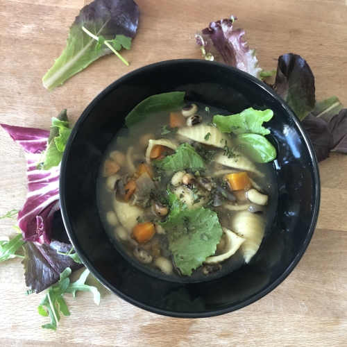 Note: I used a mixed greens in this soup instead of the usual kale :)