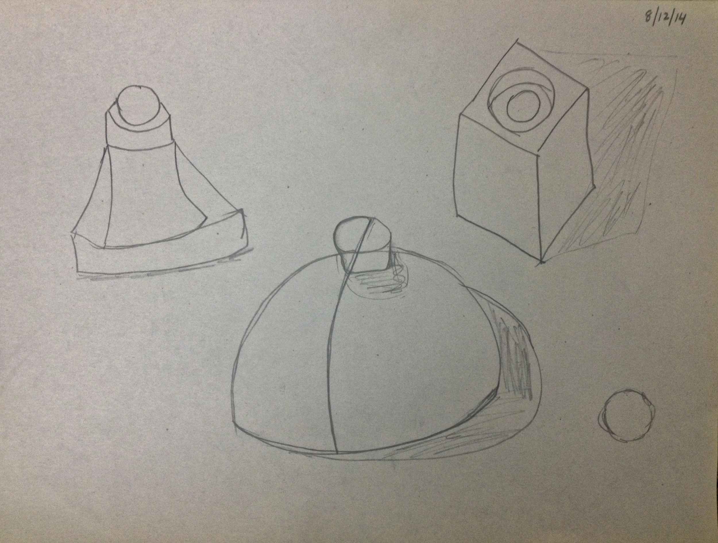 BEFORE. Drawing by new student with no instruction.