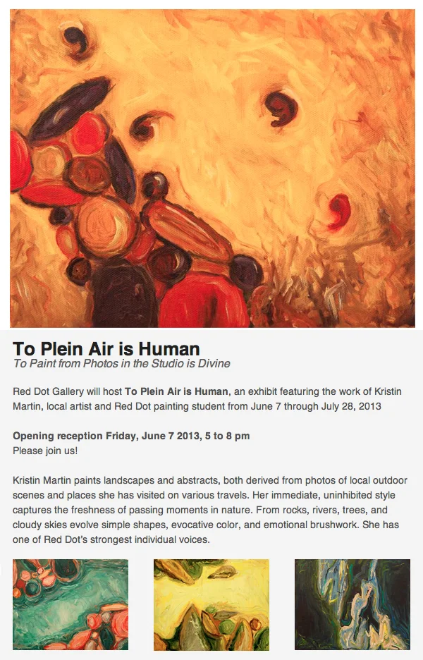 Kristin Martin Exhibit, 2013