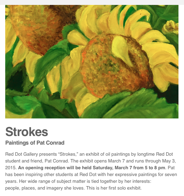 Pat Conrad Exhibit, 2015