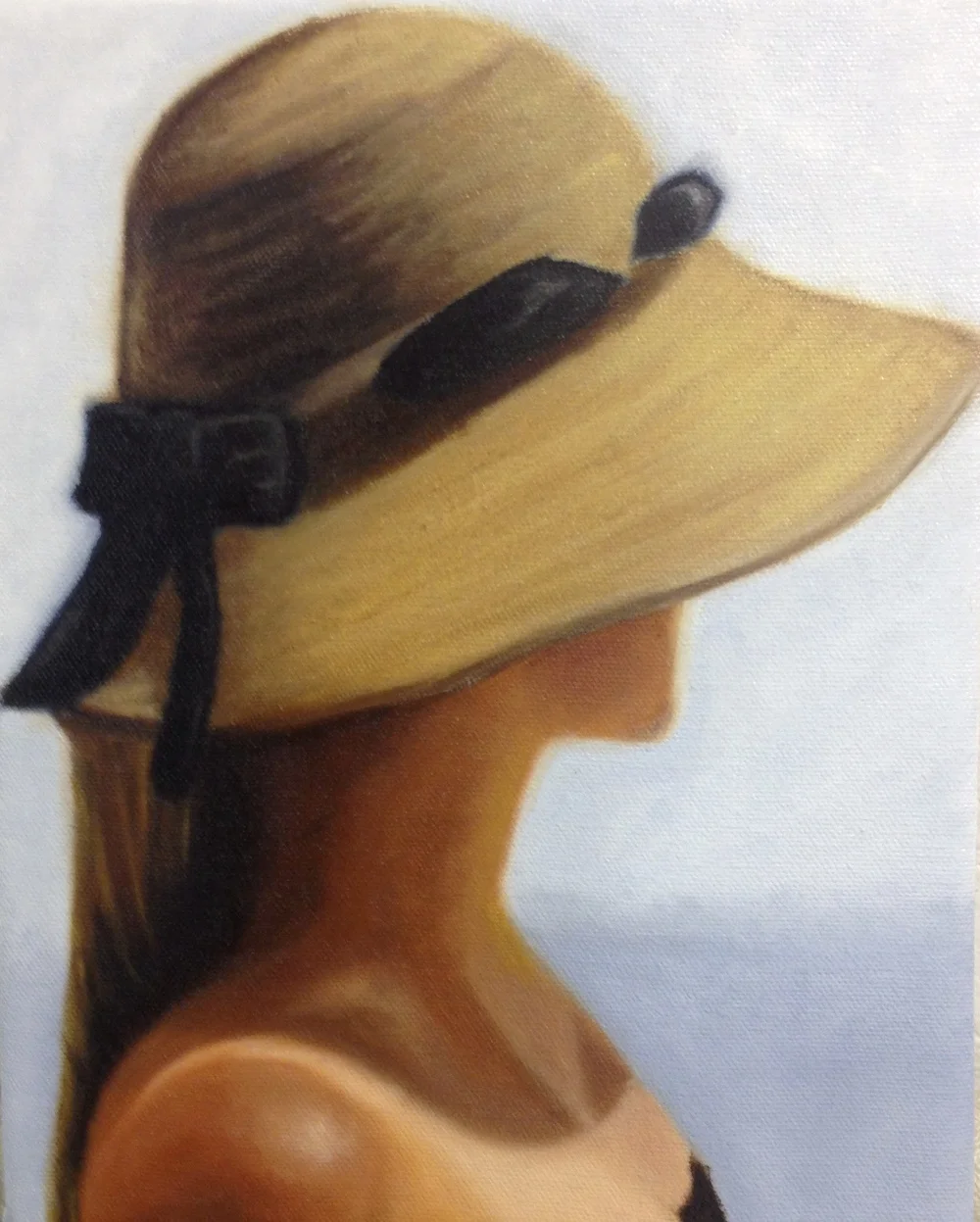 "Sister Golden Hair Surprise" 8" x 10" Oil on Canvas