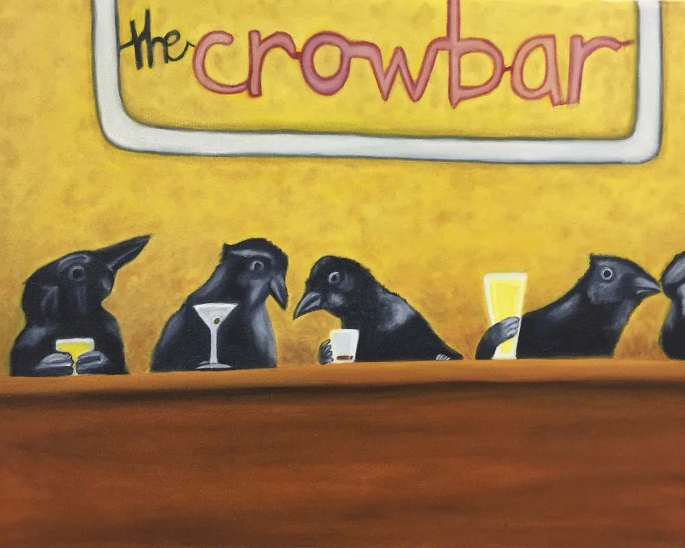 "The Crow Bar"  16" x 20"  Oil on Canvas