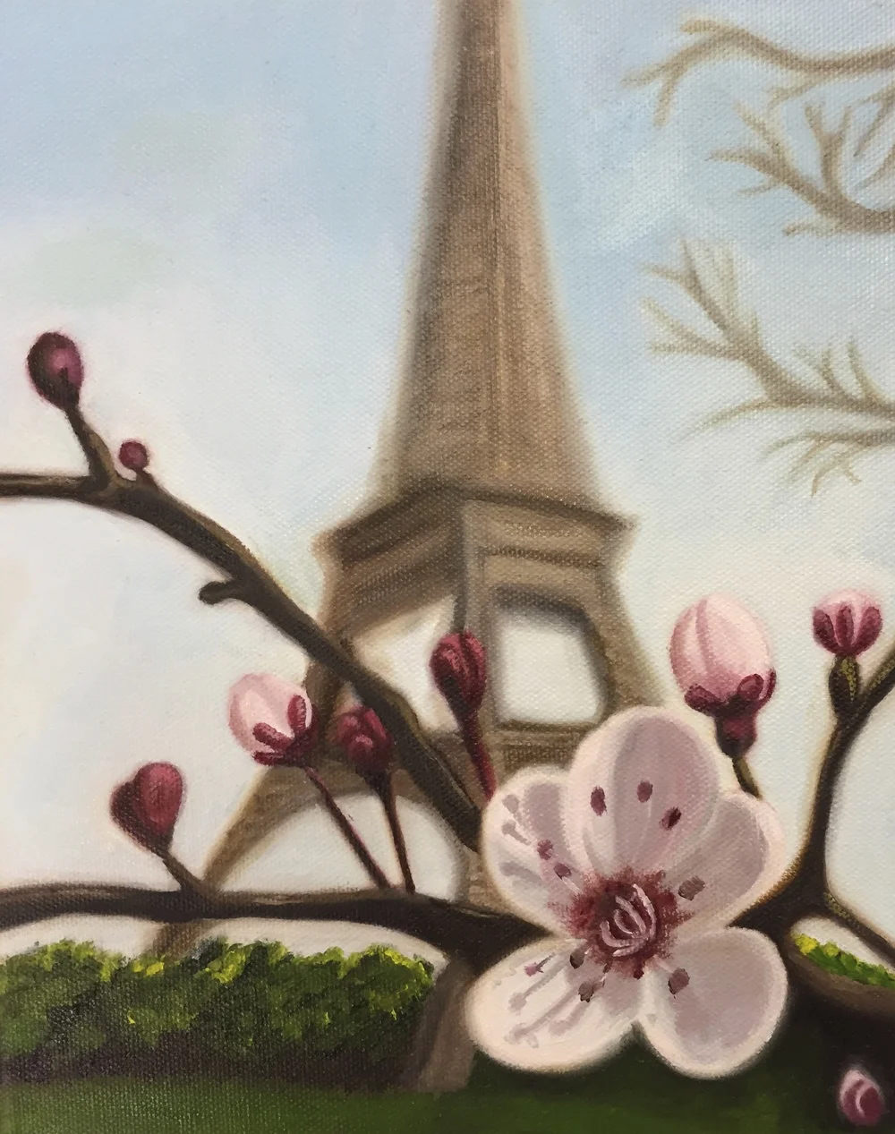 "April in Paris" 11" x 14" Oil on Canvas