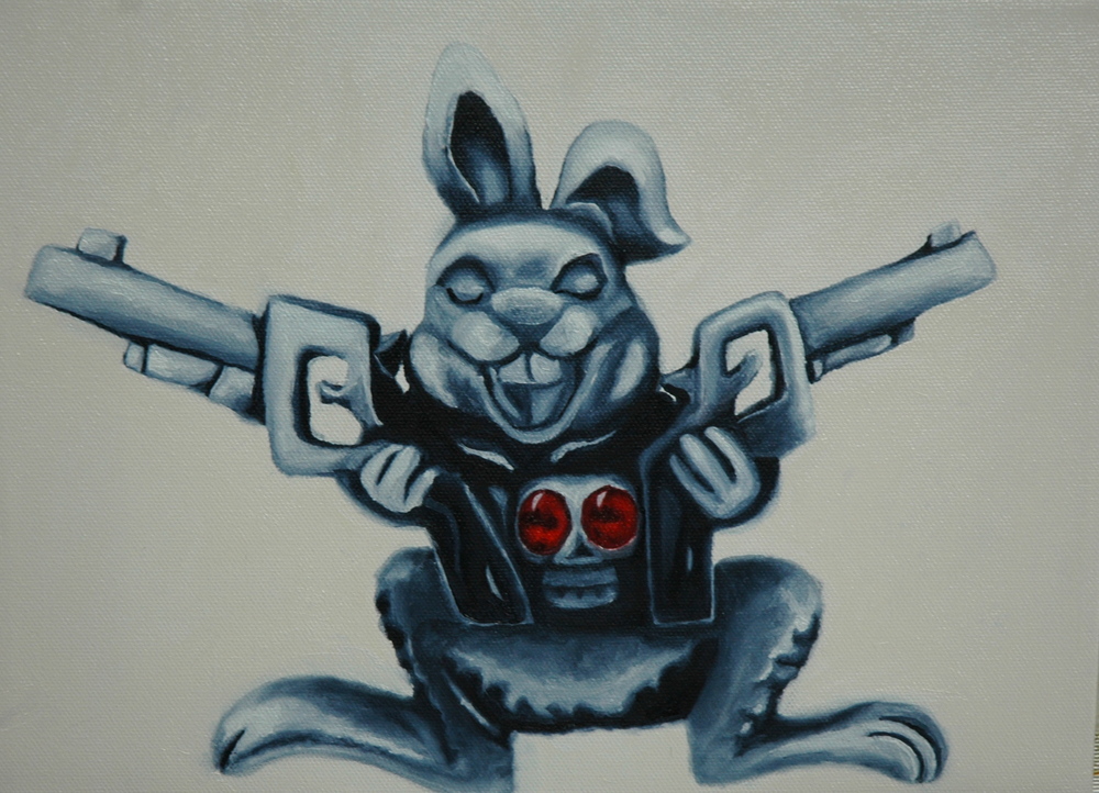 "Dirty Hare E" 8" x 10" Oil on Canvas