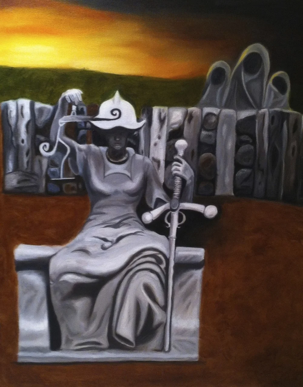 "The Three Fates" 22" x 34" Oil on Canvas