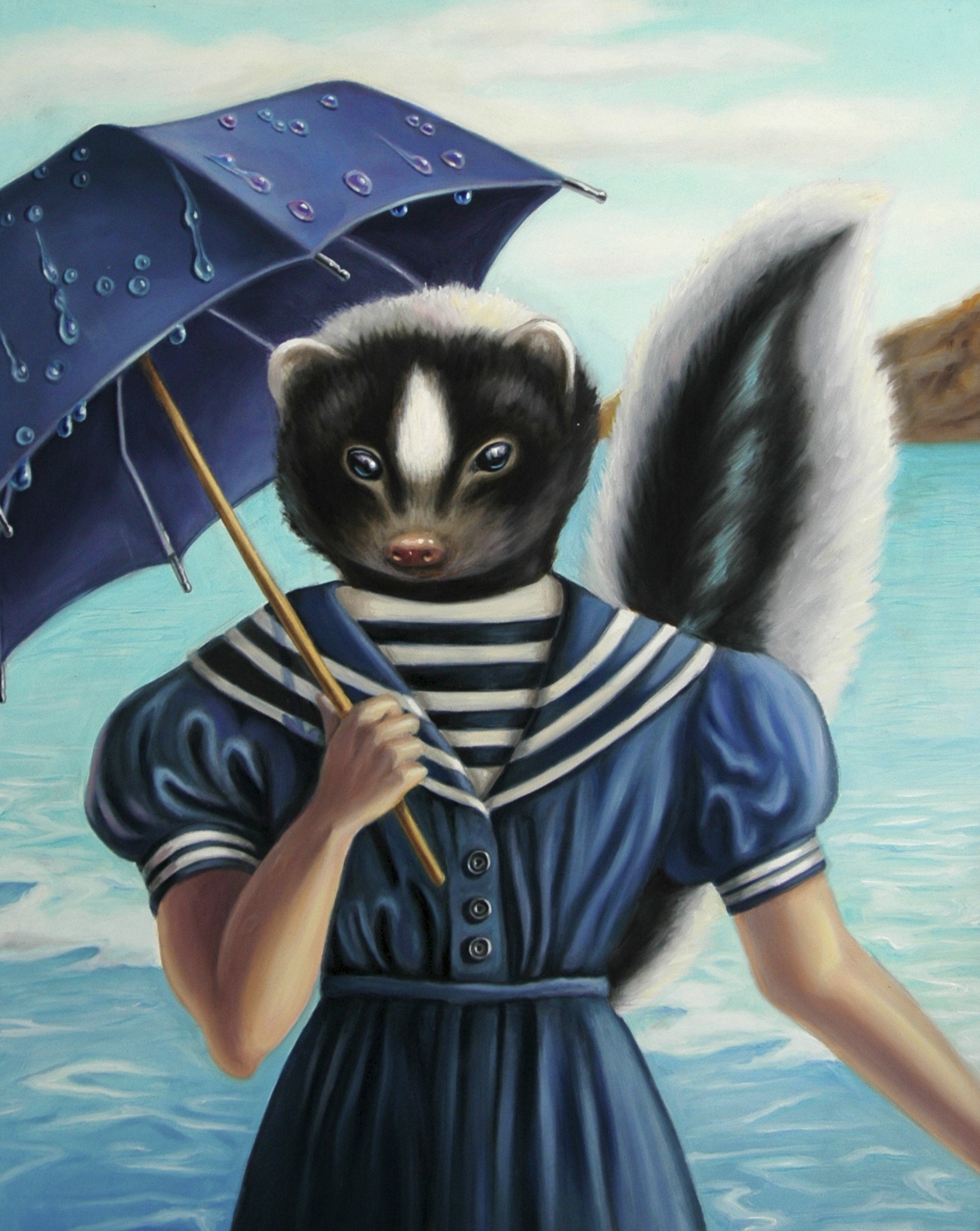 Like the Ocean Be 16" 20" 2013 Oil on Board