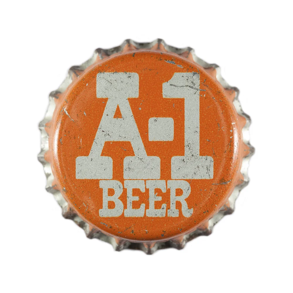 "Orange A-1 Bottle Cap"