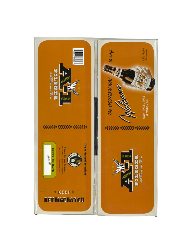 One of the first five Nimbus Brewing Company A-1 Boxes to be packaged.