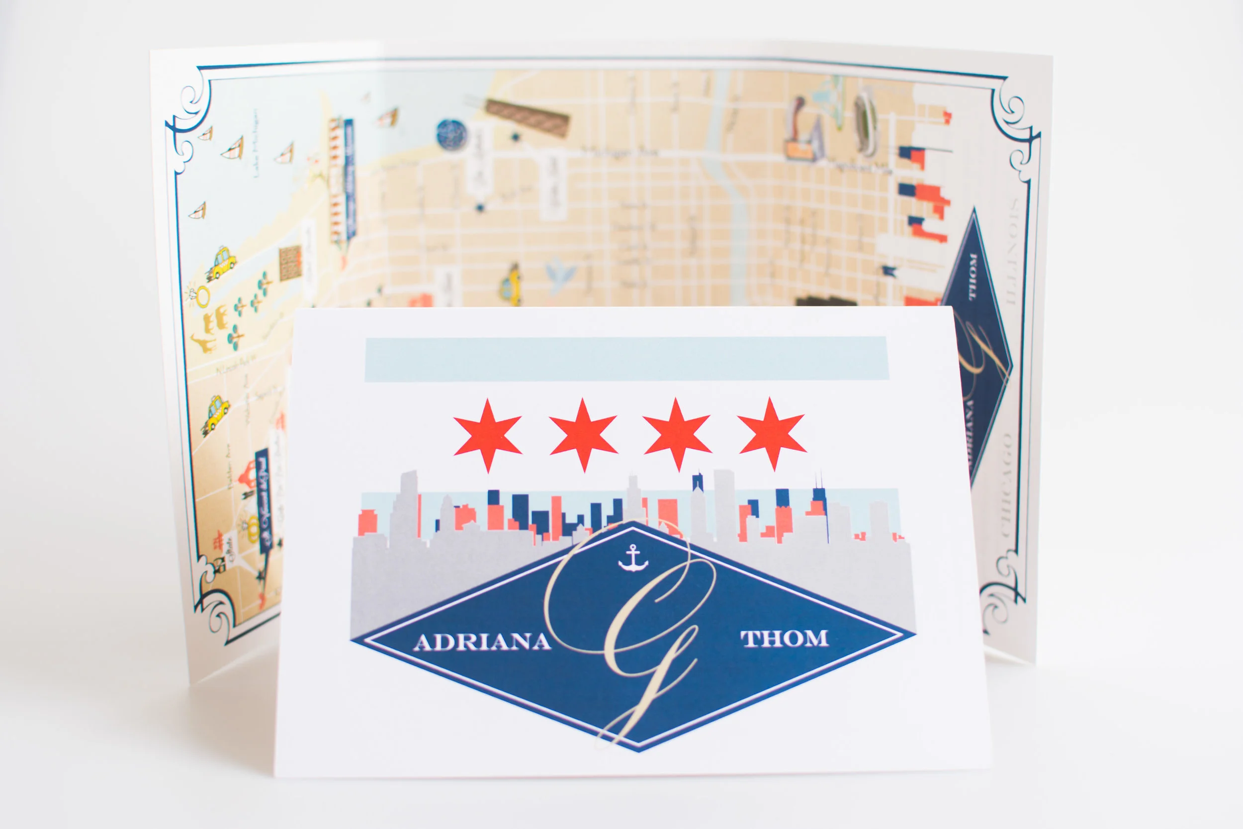 Custom Wedding Map -- Chicago