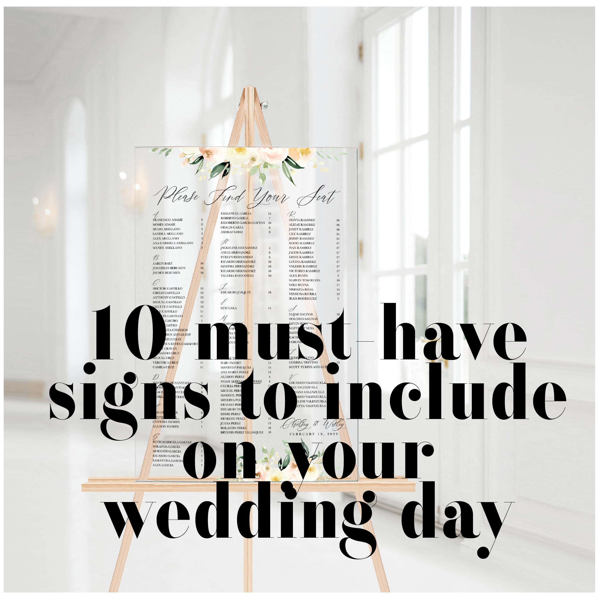 10 Must-Have Signage Pieces for Your Wedding Day